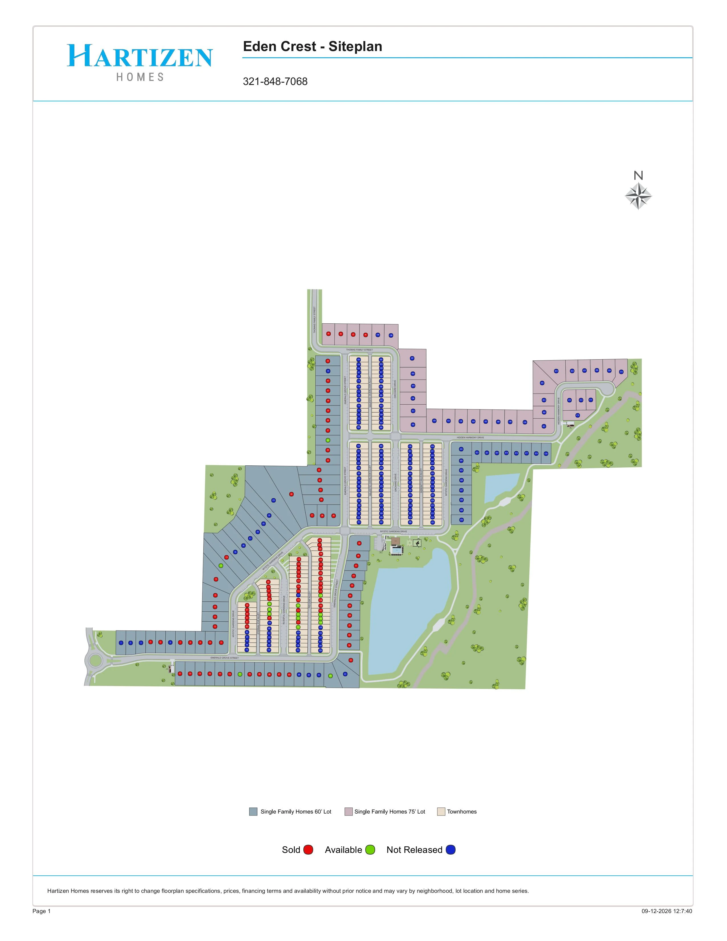 Eden Crest Site Plan